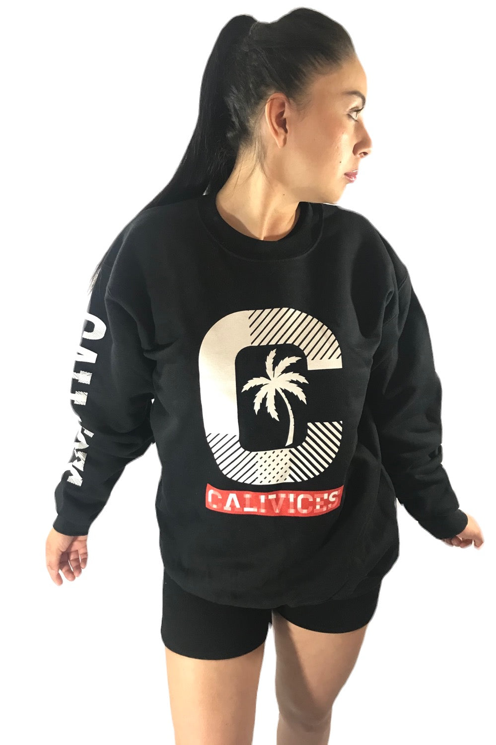 Heather Varsity C Logo Crewneck Sweater