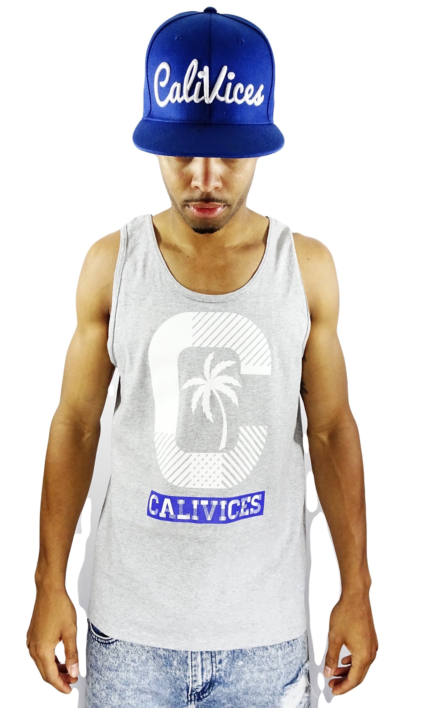 Blk Varsity logo Black Tank Top