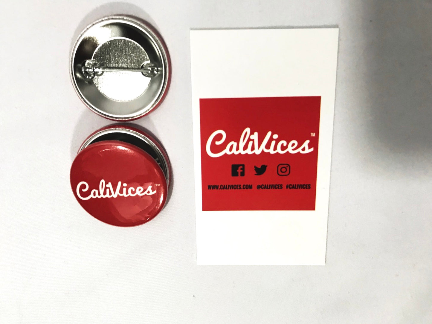 Red CaliVices Logo Pin