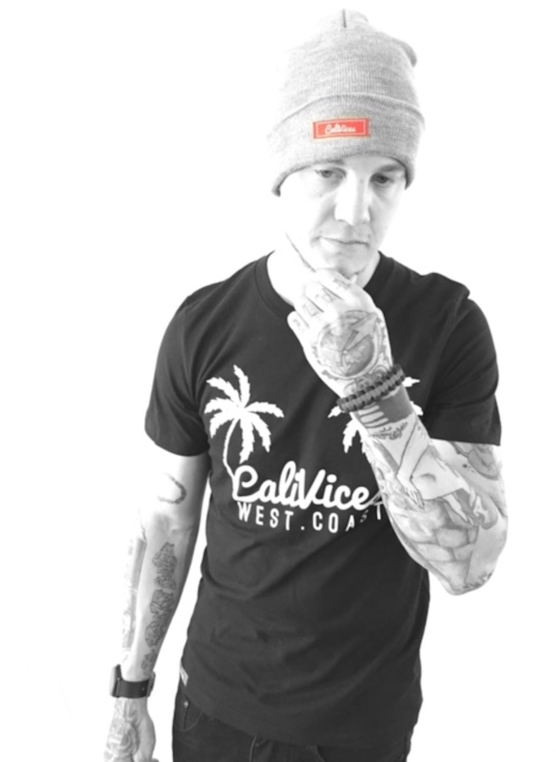 Blk Twin Palm 🌴 TEE