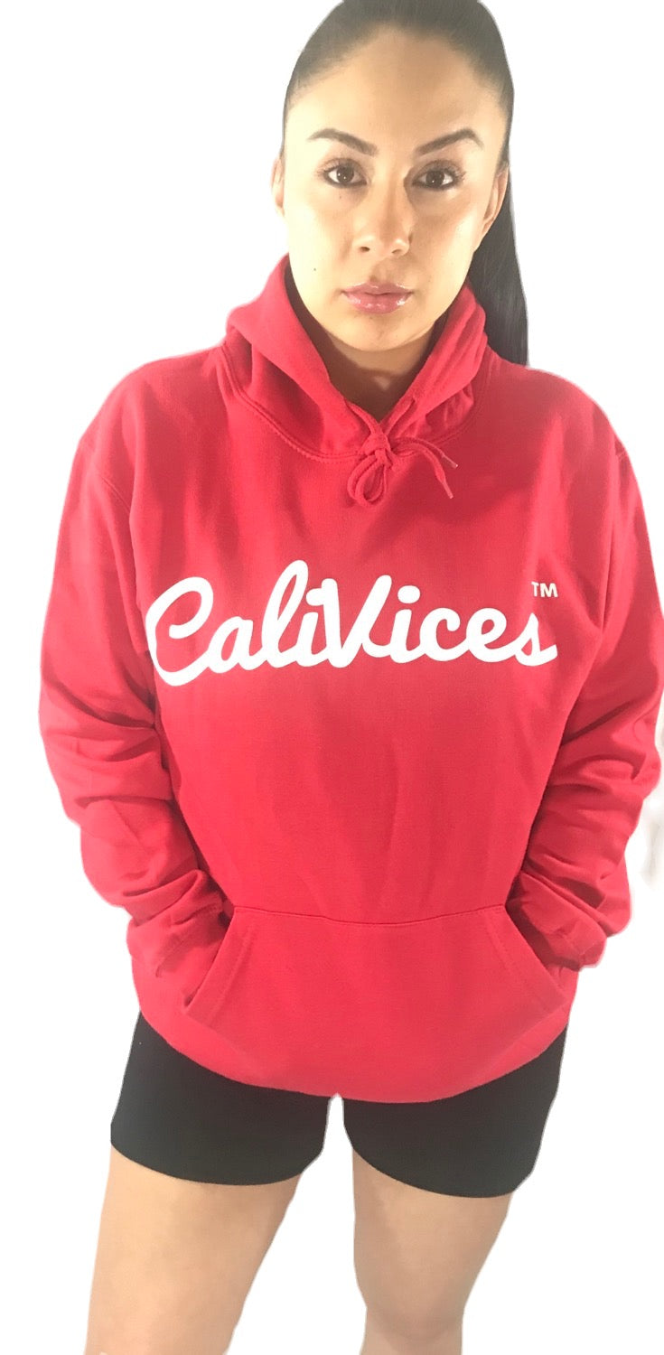 Red logo hoodie